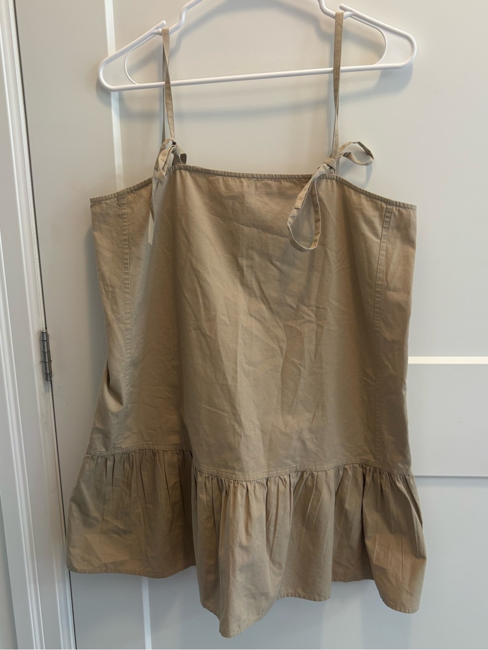 Oak + Fort tan babydoll dress #51 - Picture 2 of 6